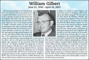 William Gilbert | Obituary
