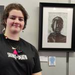 Kindred McQueen placed first in the grades 9-12 2D Art category for a light at the 48th annual Mercer Island Visual Arts League Junior Art Show at the Mercer Island Community and Event Center. Courtesy photo