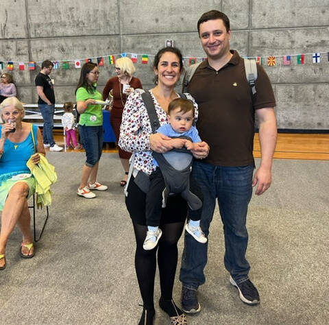 Rotarian Isabel Freitas Peres and her family attend the International Dance for Peace. Photo courtesy of the Rotary Club of Mercer Island