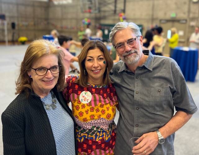 Presenting sponsors Ellen Hill and John Gordon Hill with Sharon Perez, center. Photo courtesy of the Rotary Club of Mercer Island