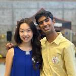 KMIH 88.9 The Bridge emcees Grace Go and Sidh Shroff. Photo courtesy of the Rotary Club of Mercer Island