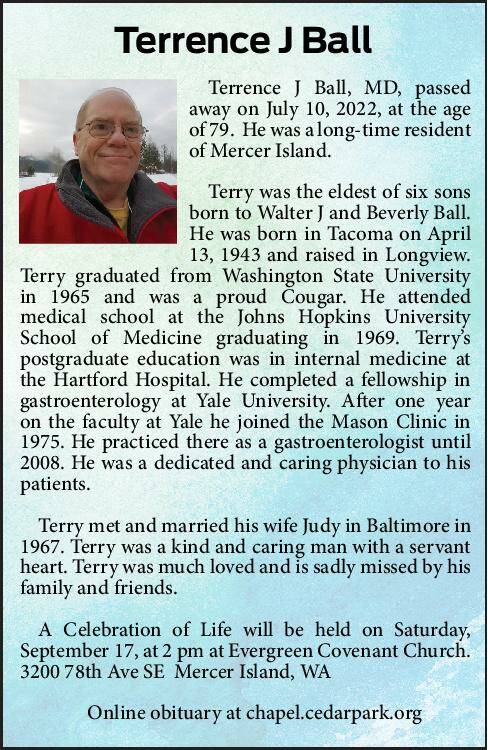 Terrence J. Ball | Obituary