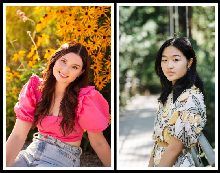 Mercer Island High Schools Rotary Islanders of the month for October are Sophie Prock, left, and Gillian Fang. Courtesy photos