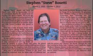 Stephen "Steve" Bosetti | Obituary