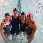 Courtesy photo
From left to right, Mercer Island High Schools 200-yard medley relay and 200-yard freestyle relay members: Clare Watson, Piper Enge, Gracyn Kehoe and Alexa McDevitt.