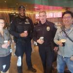 Courtesy photo
From left to right: MIPDs Lindsey Tusing, Kelly Robinson, Chief Ed Holmes, and MI resident James Han.