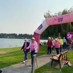Mercer Island Covenant Living at the Shores residents and employees participated in their recent 8th Annual Making Strides Against Breast Cancer walk in support of the local American Cancer Society. The team started back in 2015 when captain Roxanne Helleren was going through her personal battle with breast cancer. This year, residents raised almost $6,000 to support breast cancer research and programs. Courtesy photo