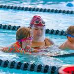 Stroum Jewish Community Center instructor Elleinna Roberson teaches a swim lesson last April. Photo courtesy of John Shaffer