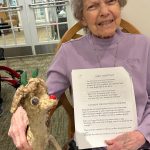 Mercer Islander Verna Johnson, a 90-year-old retired ministers wife, got this Rudolph stuffed animal in 1939 for Christmas (the year Montgomery Ward introduced the world to the red-nosed reindeer). She has kept it all these years, including moves from New York to Illinois to Saskatchewan to Washington. Photo courtesy of Greg Asimakoupoulos