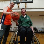 Left, David Schiller with his older brother Mike at the Stroum Jewish Community Center on Jan. 10. Andy Nystrom/ staff photo