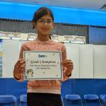 West Mercer Elementary fifth-grader Neeva Mody won the schools spelling bee with the victorious word splendid on Jan. 27 in the school auditorium. She notched a $25 gift card donated by Island Books, and advances to compete in the regional spelling bee on March 26 in Seattle. Runner-up was third-grader Evan Marshall. The bee, which was organized by parent Justin Deng, featured 30 children and had winners for each grade. The other grade winners are: kindergartners Artharv Choubey and Roshan Wishwas; first-grader Morgan Marshall; second-grader Jeet Mody; and fourth-grader Timo Kiriputt. Courtesy photo