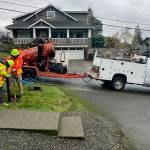 Mercer Island employees begin work on the citys water meter replacement project. Photo courtesy of the city of Mercer Island