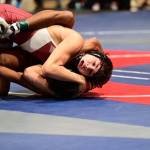 Mercer Island High Schools Chase Warnick wrestles at the 3A Region 4 tournament. Photo courtesy of Aaron Koopman