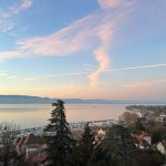 Mercer Island High School students experienced stunning scenery on their 10-day trip to Thonon-les-Bains, France. Here, Lac Léman is pictured from the city. Photo courtesy of Emma Stefan