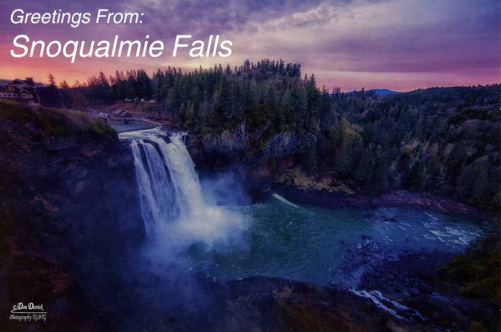 My favorite photo of Sno Falls was taken by my friend Don Detrick and is featured on a postcard. (Courtesy image)