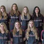 Mercer Island High Schools varsity fastpitch softball team: Front row, left to right, Sophia Pacecca, Joey Lurie, Ava Schwartz and Tong Lin; back row, left to right, Caley Newcomer, Sienna Klopp, Nicole Henderson, Annabel Little, Hannah Zhou and Katherine Montpellier. Photo courtesy of Abdi Farey