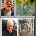 Mercer Island Vietnam veterans Bob Harper (top) and Mike Gazarek. In the right photos, Air Force member Harper is age 26 and Navy member Gazarek is about 24 or 25. Courtesy photos