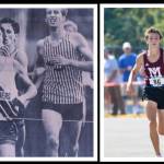 Mercer Island High School sophomore Owen Powell recently broke the schools 37-year-old 3,200-meter record with a time of 9:11.09. Steffen Nelson set the previous record of 9:11.9 in 1986. Here, Nelson (left) is pictured winning the 1,600-meter run in 4:12.7 in 1986; he holds the school record with a mark of 4:11.2. Powell is pictured winning the two-mile Bellarmine Invite last September in 10:21.4. Nelsons sister Missy holds the girls 1,600-meter record of 4:57. Courtesy photos