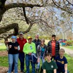 Rotary Club of Mercer Island members spent two hours on April 26 cleaning up Rotary Park. Seven Rotarians raked and weeded, then spread six cubic yards of bark dust mulch around trees. They also cleaned up the flower beds by the Rotary Park sign. The citys parks department brought a truckload of mulch and provided wheelbarrows, rakes, hand tools and gloves, plus water and snacks. The Rotary Clubs parks committee members previously had removed ivy and blackberries at the park. They plan to do more such cleanup events in the future at this and other Island parks. Rotarys motto is Service Above Self, and the club invites and welcomes new members. For more information, visit mirotary.org. From left: Vivyiene Stumbles, John Hamer, Benson Wong, Mike Finn, Edie Warner, Terry Lee. Kneeling: Jordan Fischer (city employee) and Pat Turner. Courtesy photo