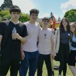 Northwest Yeshiva High School (NYHS) students, from left to right, Steven Rolan, Daniel Negrin, Yehonatan Rothstein, Merav Frank and Emma Almo participate in an all-local Jewish day school Lag BOmer celebration on May 9 at Aubrey Davis Park on Mercer Island. Lag BOmer is a Jewish holiday that occurs between Passover and Shavuot, and it is customary to listen to and play music, barbecue, play sports and have fun. For the first time in Seattle history, six Jewish day schools in the greater Seattle area celebrated together. The schools were: NYHS from Mercer Island (9-12), Jewish Day School from Bellevue (K-8) and Seattles MMSC Day School (K-8), Seattle Hebrew Academy (K-8), Seattle Jewish Community School (K-8) and Torah Day School/Derech Emunah (K-12). Andy Nystrom/ staff photo