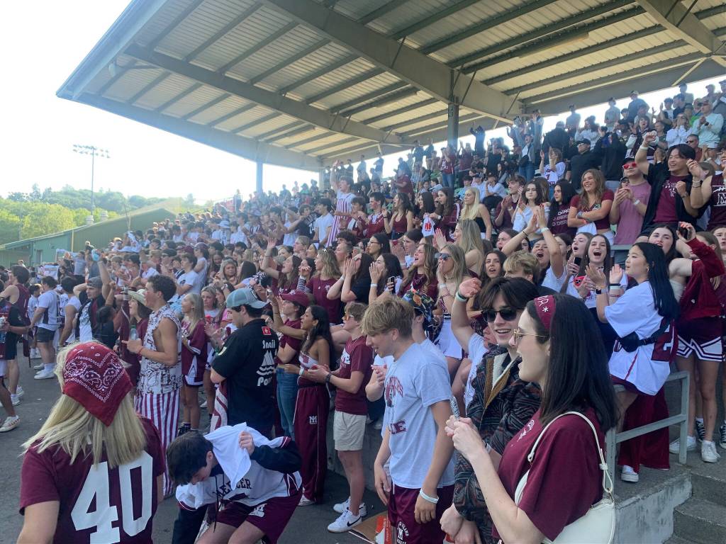 Mercer Island High School fans were out in droves to support the boys lacrosse team on May 27. Photo courtesy of the Mercer Island School District