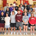 Pictured are 24 of the 29 Mercer Island High School senior athletes who signed their national letters of intent at the school on June 6. Photo courtesy of Kym Otte