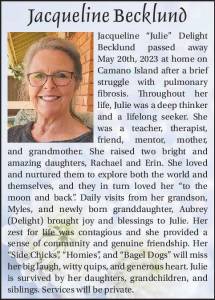 Jacqueline Becklund | Obituary