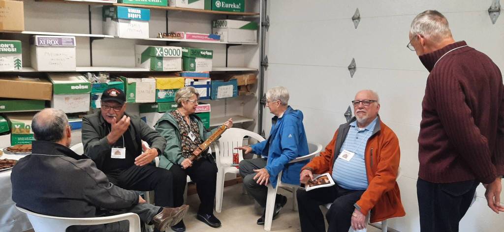 Volunteers enjoy connecting with one another once again through the afternoon.