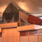 The organ at the front of Mercer Island Presbyterian Church.