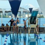 Mercer Island Beach Club swimmers prepare for action. Photo courtesy of Nina Thatcher