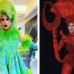 Pictured on the left in the green wig and costume is Anita. The person in red is Cade. (Courtesy photos)