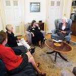 Sen. Patty Murray, far right, meets with, from right to left, Washington state Rep. Lisa Callan (5th House District), Sen. Claire Wilson (30th Legislative District) and Rep. Tana Senn of Mercer Island (41st Legislative District) in Murrays private office on July 19. Courtesy photo