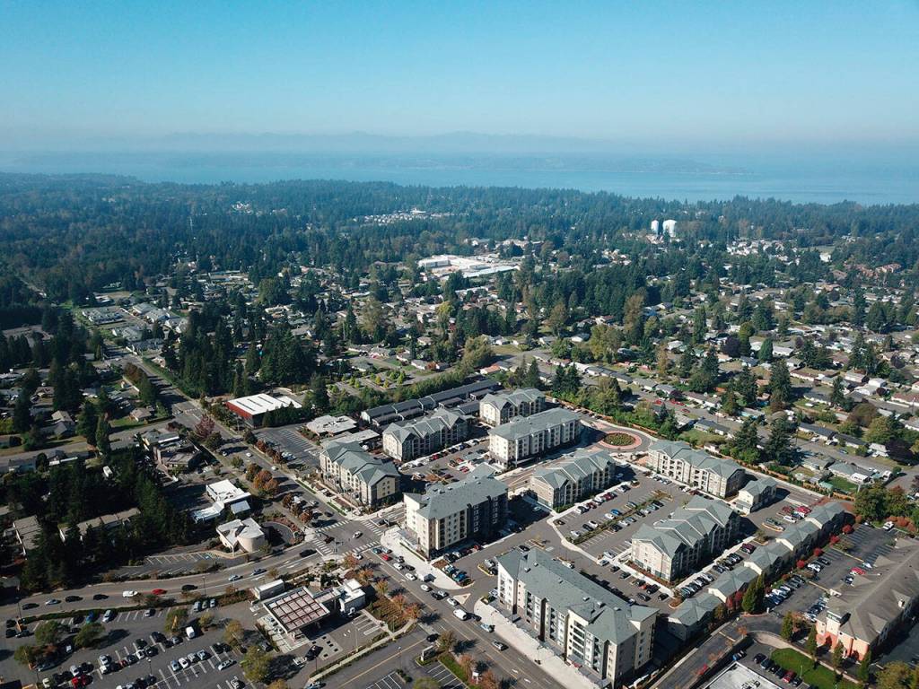 Photo courtesy of Bruce Honda
Birds eye view of apartments and single-family homes in downtown Federal Way.