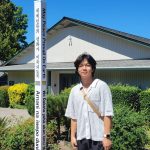 For his Eagle Scout project, Mercer Islander Nathan Yang installed the peace pole with fellow members of Troop 647. Photo courtesy of John Go