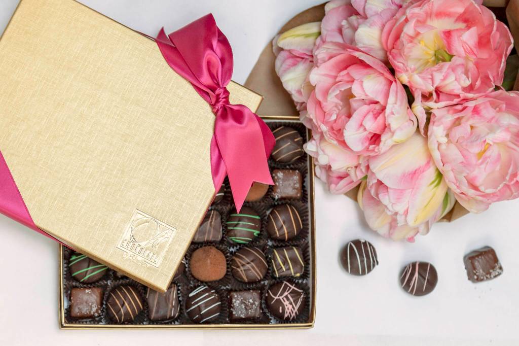 An Oh! Chocolate deluxe box of Pink Satin Ribbon. Courtesy photo