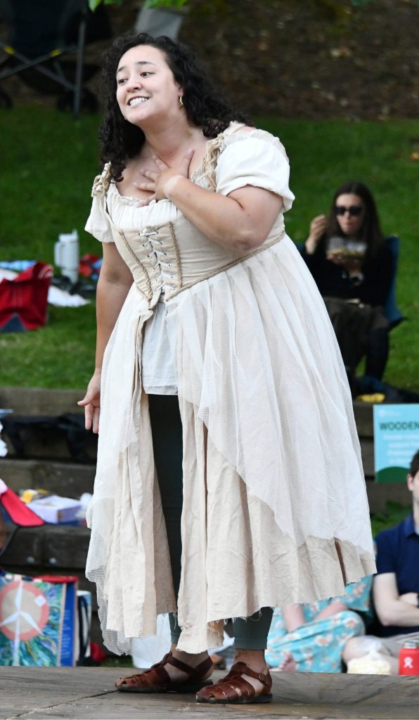 Connecting with the crowd during the The Tempest. Andy Nystrom/ staff photo