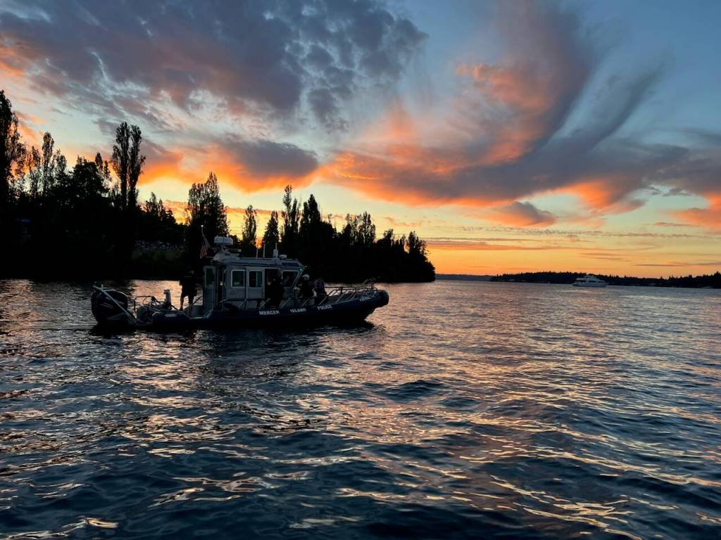 Mercer Island Police Departments Marine Patrol officers kept their eyes on Lake Washington boating activity during the Seafair Weekend festival. Police reported 23 boating under the influence arrests and no drownings, no collisions and no injuries for the second year in a row. Photo courtesy of Lindsey Tusing/ Mercer Island Police Department