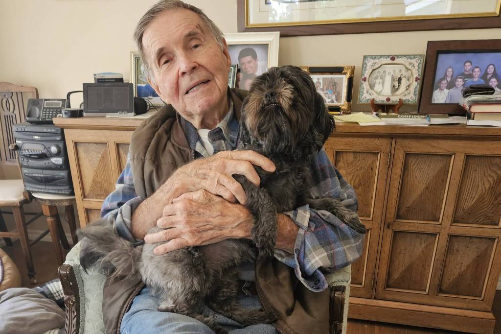Don Strome, 94, with his dog, Minny. (Courtesy photo)