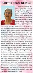 Norma Jean Brestel | Obituary