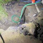 Pictured is the water main break in the 4600 block of West Mercer Way. Photo courtesy of the city of Mercer Island