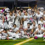 Mercer Island High Schools football team celebrates a victory. Photo courtesy of Linda Kercher