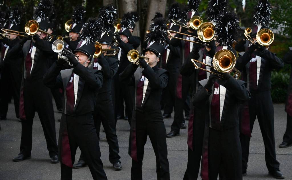The band blares out a song at the Oct. 12 full dress rehearsal. Andy Nystrom/ staff photo