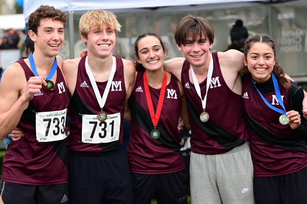MIHS medal winners are, from left to right, Owen Powell, Matthew Lawrence, Victoria Rodriguez, Bodie Thomas and Sophia Rodriguez. Photo courtesy of Aaron Koopman
