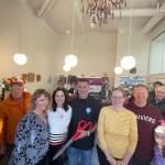 Pictured at the MercyVet open house and ribbon cutting on Oct. 27 are, from left to right: City councilmember Jake Jacobson, hospital manager Daisy Whitley, founder and doctor of veterinary medicine Jacqueline Sehn, Mayor Salim Nice, associate veterinarian Kim Primack, Deputy Mayor Dave Rosenbaum with his daughter and several MercyVet clients. Courtesy photo