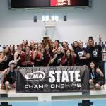 Mercer Island High School girls swim and dive 3A state champions. Photo courtesy of Chauntelle Johnson/MIHS Girls Swim Dive