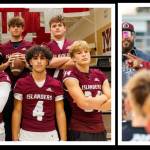 A plethora of Mercer Island High School football players earned 3A All-KingCo honors this season and head coach DJ Mims was named 3A KingCo Coach of the Year. Also pictured are first- and second-teamers: Top left to right, Ryan Boyle (second team wide receiver), Jacob Simon (second team offensive line), Spencer Kornblum (second team quarterback) and Griffin King (first team offensive line); bottom left to right, Ethan Kercher (second team punter), Cole Krawiec (first team running back), Elan Gotel (second team cornerback) and Luke Myklebust (second team linebacker). Honorable mentions are: Gavin Shea (offensive line), Tyler Williamson (tight end), Jack Buchan (linebacker) and Ryder Davis (defensive back). Photos courtesy of Linda Kercher