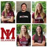 Mercer Island High School junior Anna Carson earned first-team 3A All-KingCo girls soccer honors and Erin Bourguignon was named one of the leagues coaches of the year. Senior Ella Martin and freshmen Jackie Gonzalez and Hayden Feimster are league honorable mentions. Clockwise from left, Carson, Bourguignon, Martin, Gonzalez and Feimster. Photos courtesy of the MIHS girls soccer team