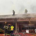 According to the city, firefighters from Mercer Island, Bellevue and Eastside Fire & Rescue are currently on scene of a Town Center commercial fire in the 7600 block of Southeast 27th Street. All occupants of the building were able to evacuate, according to the social media post at about 2:10 p.m. The city is asking residents to avoid the area as crews respond. The Reporter will post additional information when it becomes available. Photo courtesy of the city of Mercer Island