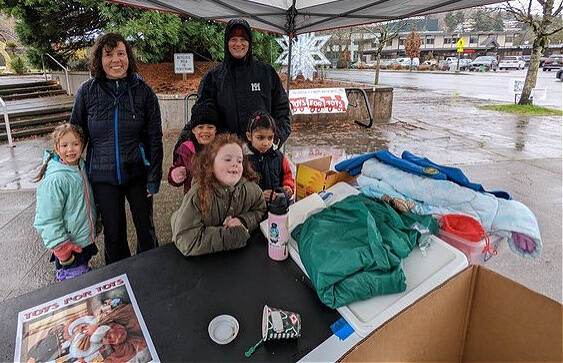 Mercer Island Girl Scouts collect gifts for Toys for Tots - King County on Dec. 9 at Mercerdale Park. Courtesy photo