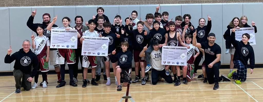 Islander Middle Schools Triangle League championship wrestling team. Courtesy photo